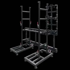 Pro Rolling Stand — LED transport cart with locking casters