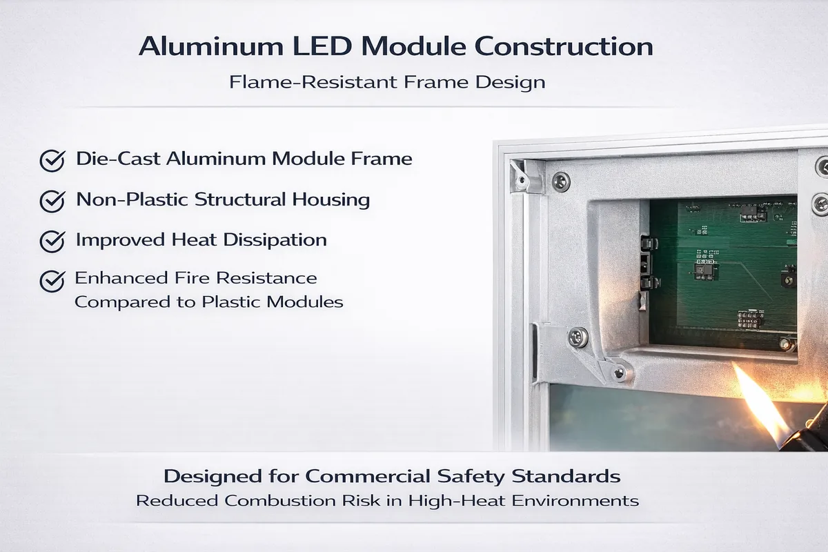 Aluminum LED Module Construction — commercial-grade durability